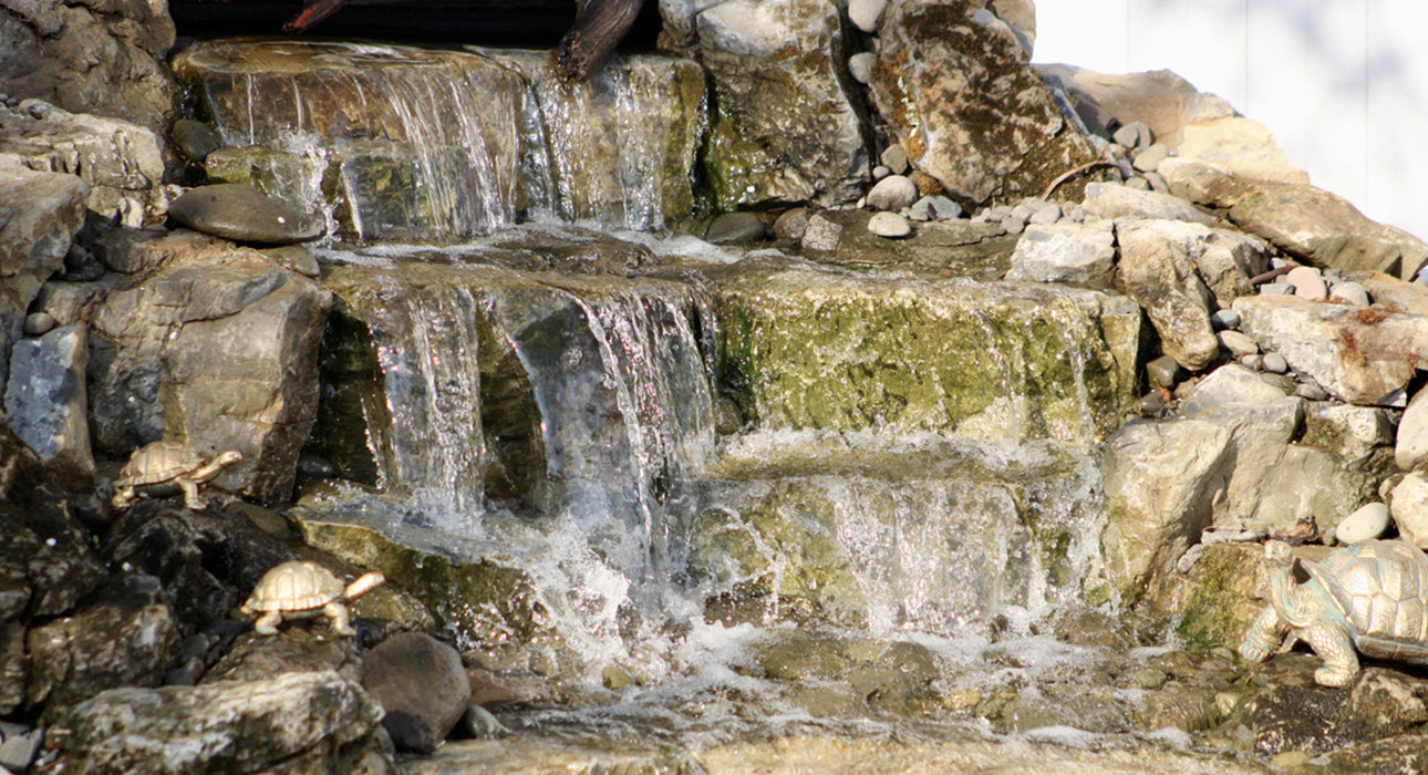 Waterfall Retaining Wall