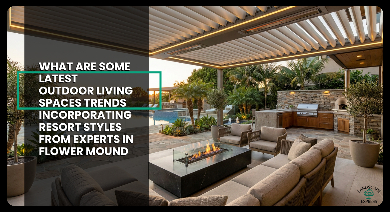 What Are Some Latest Outdoor Living Spaces Trends Incorporating Resort Styles From Experts in Flower Mound
